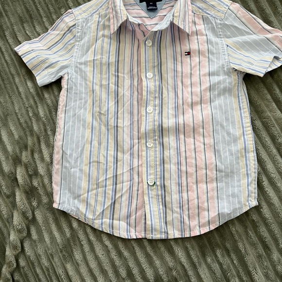 Tommy Hilfiger Pink and Yellow Button Down Shirt - Picture 1 of 9